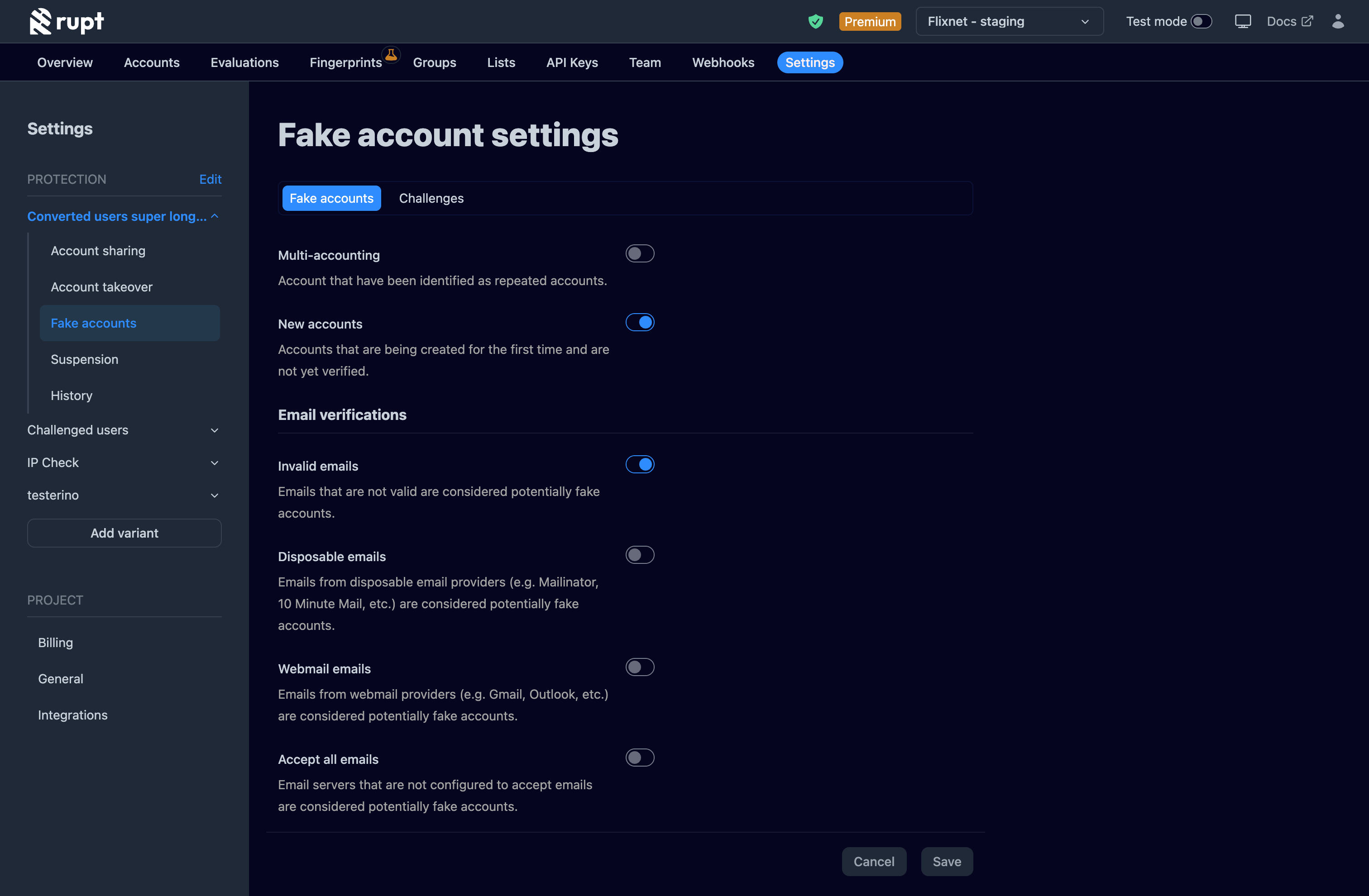 Enable managed challenges